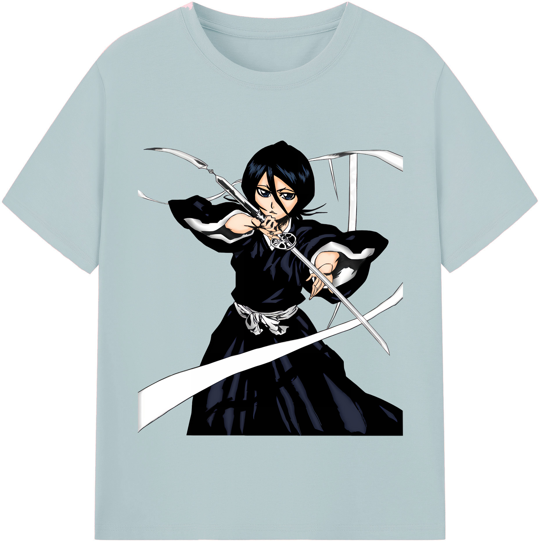 （画像用） ブリーチ 朽木ルキア BLEACH Kuchiki Rukia 綿100％半袖Tシャツ（フロントプリント）